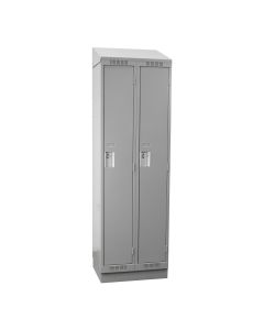 Cleanline Single Tier Locker, Bank of 2 with Recessed Base & Sloped Top