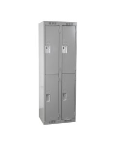 Cleanline Double Tier Locker, Bank of 2