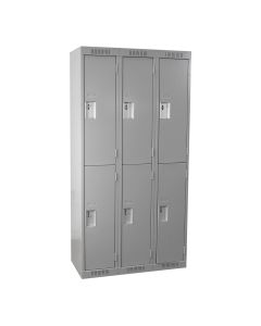 Cleanline Double Tier Locker, Bank of 3