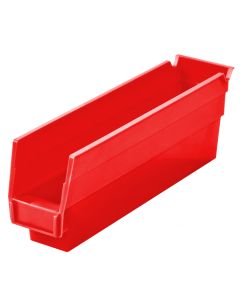 Shelf Bin, 11-5/8 x 2-3/4 x 4", Red