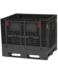 Collapsible Bulk Box (2 Gates) 48 x 40 x 34", Black