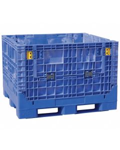 Collapsible Bulk Box (2 Gates, Extra Duty) 48 x 45 x 34", Blue