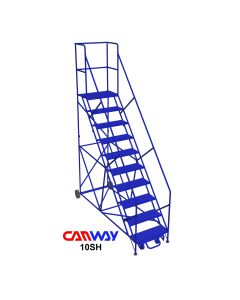 10 Step Safety Angle Rolling Ladder