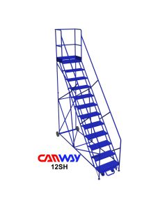 12 Step Safety Angle Rolling Ladder