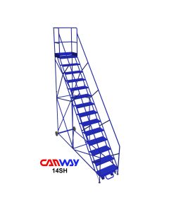 14 Step Safety Angle Rolling Ladder