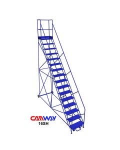 16 Step Safety Angle Rolling Ladder