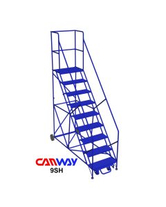 9 Step Safety Angle Rolling Ladder
