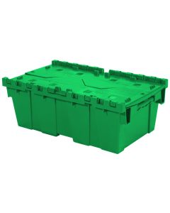 Attached Lid Container with Traction Bottom, 20 x 12 x 7", Green