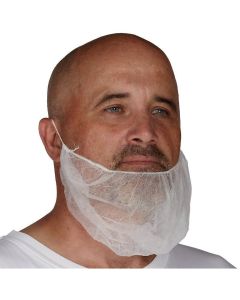 Beard Guard, White Polypropylene - Bag of 100