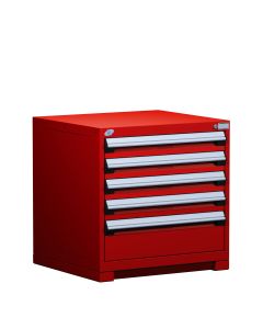 Heavy-Duty Stationary Cabinet (with Compartments), 5 Drawers (30"W X 21"D X 30"H)