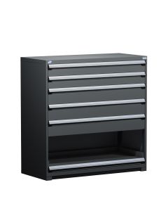 Heavy-Duty Stationary Cabinet (with Compartments), 5 Drawers (60"W X 27"D X 60"H)