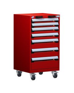 R Mobile Cabinet, with Partitions, 7 Drawers (24"W x 27"D x 43 1/8"H)