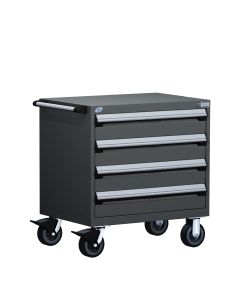 R Mobile Cabinet, with Partitions, 4 Drawers (30"W x 27"D x 35 1/2"H)