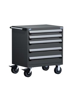 R Mobile Cabinet, with Partitions, 5 Drawers (30"W x 21"D x 37 1/2"H)