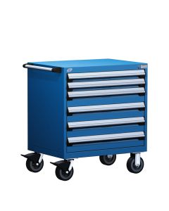 R Mobile Cabinet, with Partitions, 6 Drawers (30"W x 27"D x 37 1/2"H)