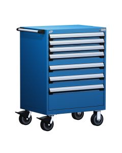 R Mobile Cabinet, with Partitions, 7 Drawers (30"W x 27"D x 45 1/2"H)