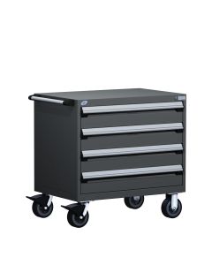 R Mobile Cabinet, with Partitions, 4 Drawers (36"W x 18"D x 35 1/2"H)