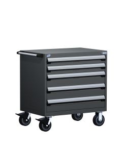 R Mobile Cabinet, with Partitions, 5 Drawers (36"W x 24"D x 37 1/2"H)