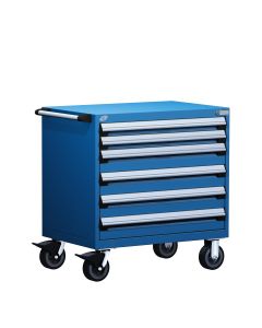 R Mobile Cabinet, with Partitions, 6 Drawers (36"W x 18"D x 37 1/2"H)