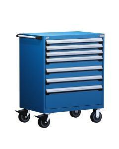 R Mobile Cabinet, with Partitions, 7 Drawers (36"W x 24"D x 45 1/2"H)