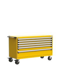 R Mobile Cabinet, with Partitions, 6 Drawers (60"W x 27"D x 37 1/2"H)