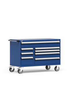 R Mobile Multi-Drawers Cabinet with Partitions 8 Drawers (54"W x 27"D x 37 1/2"H)