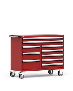 R Mobile Multi-Drawers Cabinet with Partitions 10 Drawers (54"W x 24"D x 45 1/2"H)