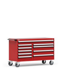 R Mobile Multi-Drawers Cabinet with Partitions 10 Drawers (60"W x 27"D x 37 1/2"H)