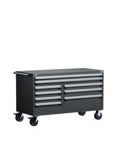 R Mobile Multi-Drawers Cabinet with Partitions 9 Drawers (60"W x 27"D x 37 1/2"H)