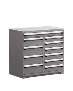 R Stationary Cabinet (Multi-Drawers), with Compartments, 11 drawers (48"W x 27"D x 46"H)