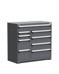 R Stationary Cabinet (Multi-Drawers), with Compartments, 9 drawers (48"W x 24"D x 46"H)