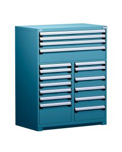 R Stationary Cabinet (Multi-Drawers), with Compartments, 17 drawers (48"W x 27"D x 60"H)