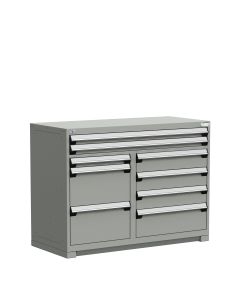 R Stationary Cabinet (Multi-Drawers), with Compartments, 9 drawers (54"W x 27"D x 40"H)