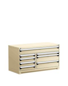 R Stationary Cabinet (Multi-Drawers), with Compartments, 8 drawers (60"W x 27"D x 32"H)