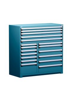 R Stationary Cabinet (Multi-Drawers), with Compartments, 18 drawers (60"W x 27"D x 60"H)