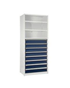 Bank of 8 Drawers - 8x 6"H (36"W x 18"D x 48"H)