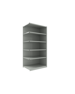 Closed Shelving (Add-On), 6 Shelves, perforated posts (36"W x 18"D x 75"H)