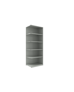 Closed Shelving (Add-On), 6 Shelves, perforated posts (36"W x 24"D x 99"H)