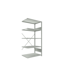 Open Shelving (Add-On), 5 Shelves, perforated posts (36"W x 24"D x 75"H)