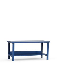 Basic Workbench with Shelf, Painted Steel Top (72"W x 30"D x 34"H)