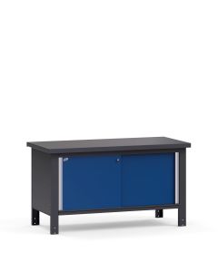 Closed Workbench, Painted Steel Top (60"W x 30"D x 34"H)