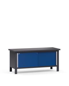 Closed Workbench, Painted Steel Top (72"W x 36"D x 34"H)