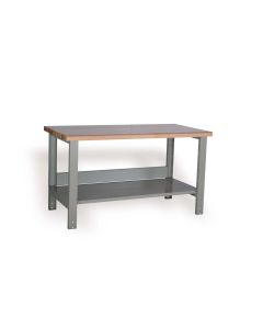 Basic Workbench with Shelf, Laminated Hardwood Top (72"W x 36"D x 34"H)