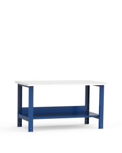 Basic Workbench with Shelf, Plastic Laminate Top (60"W x 30"D x 34"H)