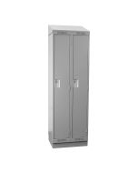 Cleanline Single Tier Locker, Bank of 2 with Recessed Base & Sloped Top
