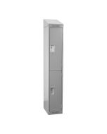Cleanline Double Tier Locker, Bank of 1 with Sloped Top