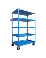 Welded Steel Shelf Truck, 5 Shelves, 24" x 42" x 61"H
