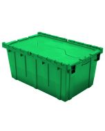 Attached Lid Container with Traction Bottom, 27 x 17 x 12", Green
