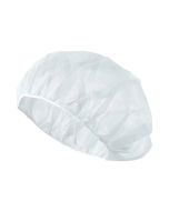 White Polypropylene Bouffant Caps, 24" - Bag of 100