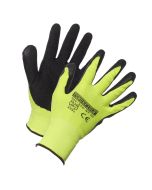 Nylon Hi-Vis Latex Palm Work Gloves, Small - Pair